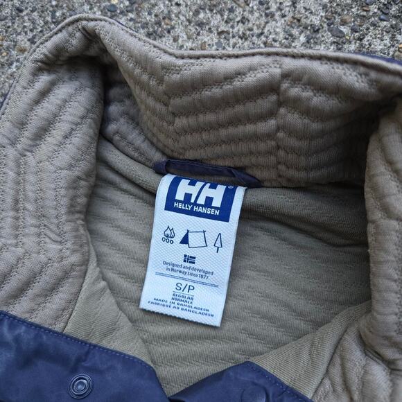 Vtg Y2k HELLY HANSEN HH Logo Colorblock Outdoors Techwear Ribbed Shell Jacket Sm - Picture 5 of 7